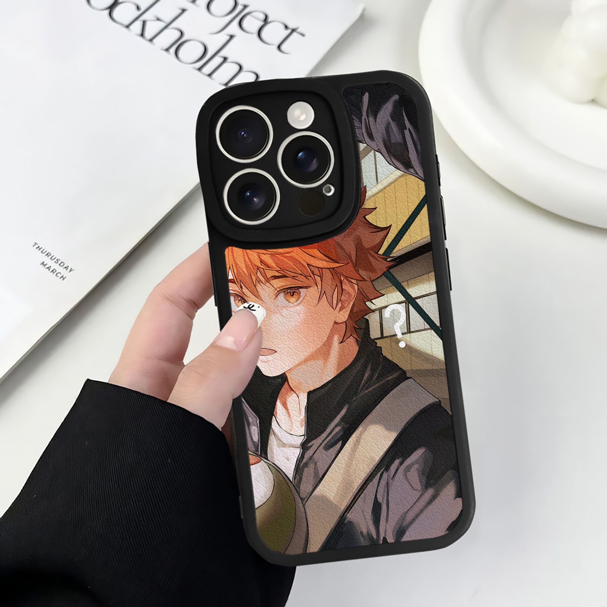 （画像用） ハイキュー!! Haikyu!! 【iPhone 16シリーズ対応】シリコンスマホケース（レザー調） 材質：シリコン